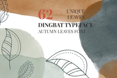 Autumn Leaves by Minimalistartstudio — Dingbats Font — thumbnail 3