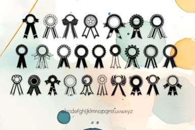 Award Ribbon by MOMAT THIRTYONE — Dingbats Font — thumbnail 3