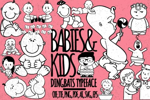 Babies and Kids by Minimalistartstudio — Dingbats Font