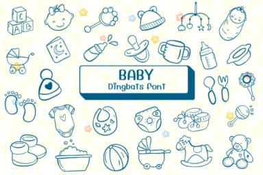 Baby by Ketsarin — Dingbats Font — thumbnail 1