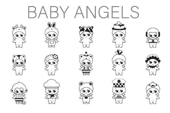 Baby Angels Dingbats by Illustration Ink — Dingbats Font