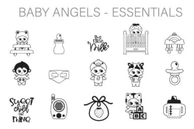 Baby Angels Essentials Dingbats by Illustration Ink — Dingbats Font — thumbnail 1