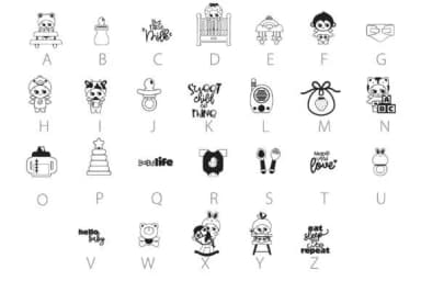 Baby Angels Essentials Dingbats by Illustration Ink — Dingbats Font — thumbnail 2
