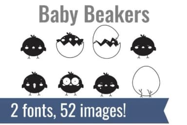 Baby Beakers Dingbats by Illustration Ink — Dingbats Font — thumbnail 1