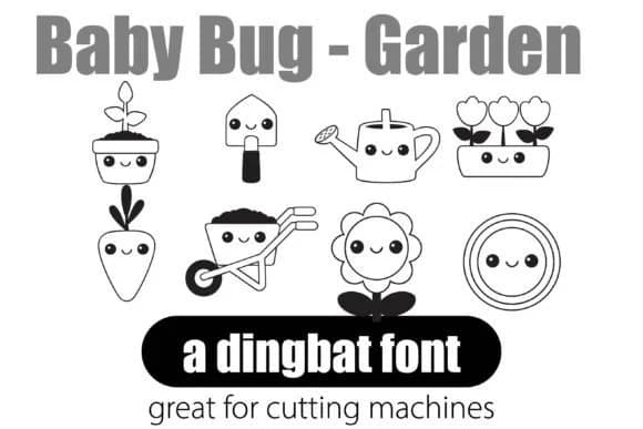 Baby Bug Garden by Illustration Ink — Dingbats Font