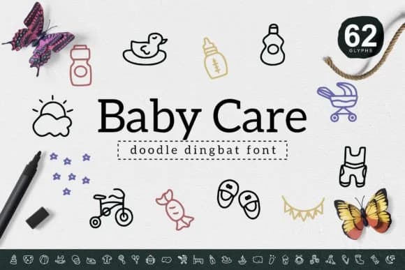 Baby Care by YandiDesigns — Dingbats Font