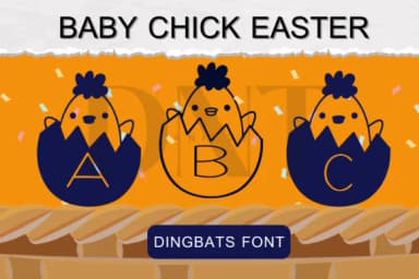 Baby Chick Easter by danita.kukkai — Dingbats Font — thumbnail 1