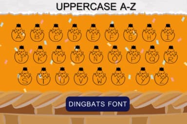 Baby Chick Easter by danita.kukkai — Dingbats Font — thumbnail 2