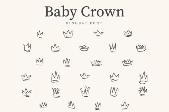 Baby Crown by CraftedType Studio — Dingbats Font