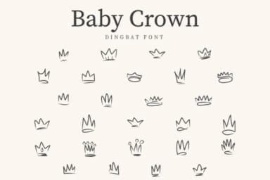 Baby Crown by CraftedType Studio — Dingbats Font — thumbnail 1