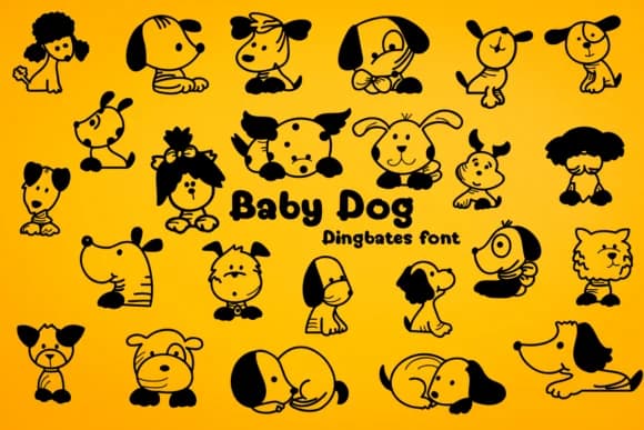 Baby Dog by Chonada — Dingbats Font