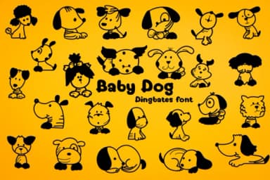 Baby Dog by Chonada — Dingbats Font — thumbnail 1