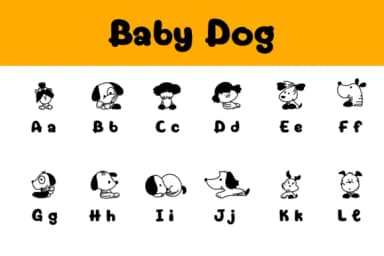 Baby Dog by Chonada — Dingbats Font — thumbnail 2
