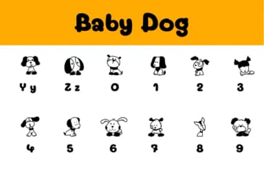 Baby Dog by Chonada — Dingbats Font — thumbnail 4