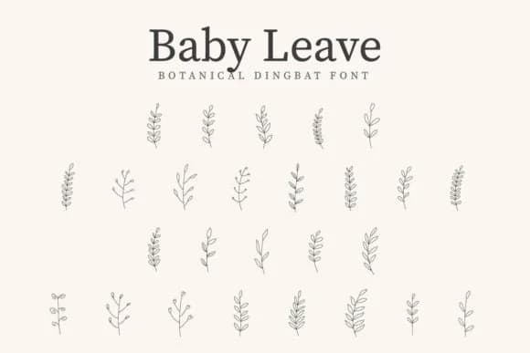 Baby Leave by CraftedType Studio — Dingbats Font