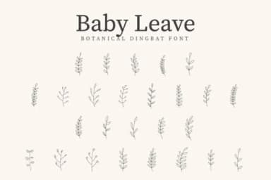 Baby Leave by CraftedType Studio — Dingbats Font — thumbnail 1
