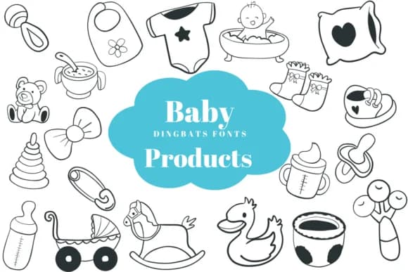 Baby Products by Suphitchaya — Dingbats Font