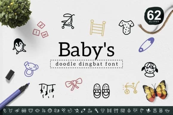 Baby's by YandiDesigns — Dingbats Font