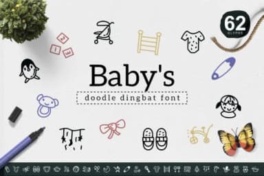 Baby's by YandiDesigns — Dingbats Font — thumbnail 1