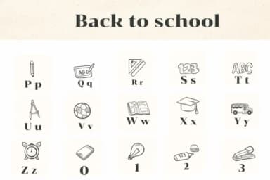 Back to School by Apiwat Type — Dingbats Font — thumbnail 3