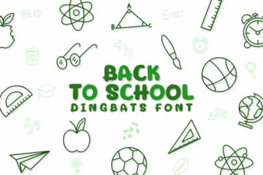 Back to School by Chonada — Dingbats Font — thumbnail 1