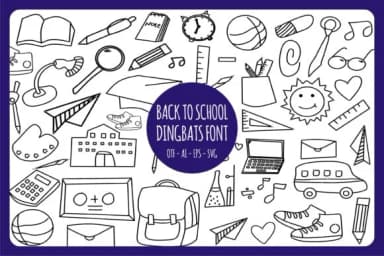 Back to School by edywiyonopp — Dingbats Font — thumbnail 1