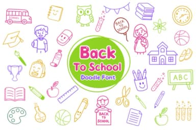 Back to School by Pui Art — Dingbats Font — thumbnail 1