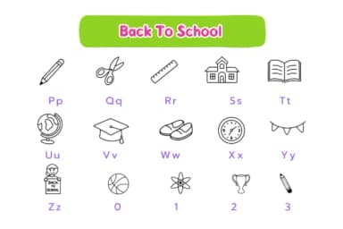 Back to School by Pui Art — Dingbats Font — thumbnail 8