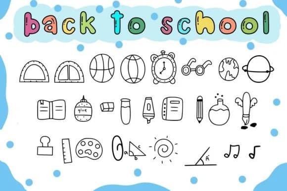 Back to School by Foam-Design Store — Dingbats Font