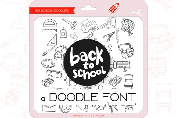 Back to School by WADLEN — Dingbats Font