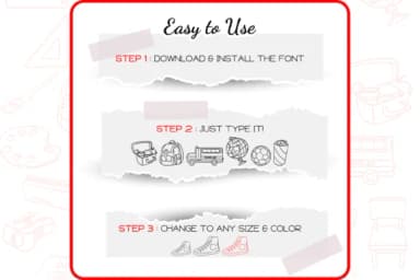 Back to School by WADLEN — Dingbats Font — thumbnail 4