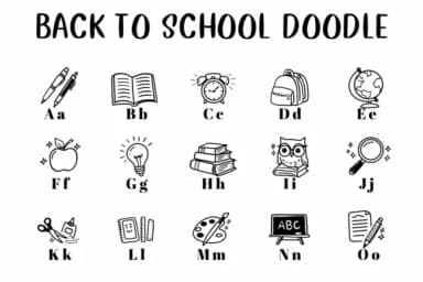 Back to School Doodle by CHANOK — Dingbats Font — thumbnail 2