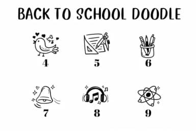 Back to School Doodle by CHANOK — Dingbats Font — thumbnail 4