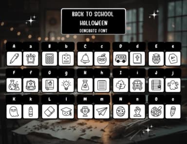 Back to School Halloween by Distiny4919 — Dingbats Font — thumbnail 2