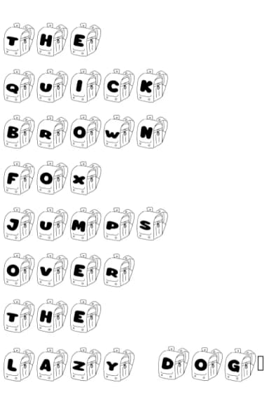 Backpackin by Happy Bamboo — Dingbats Font — thumbnail 4