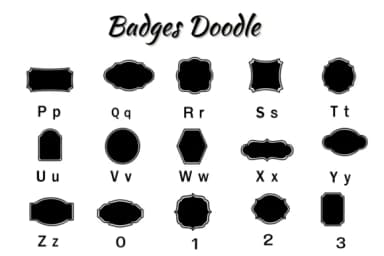 Badges Doodle by Nun Sukhwan — Dingbats Font — thumbnail 3