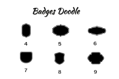 Badges Doodle by Nun Sukhwan — Dingbats Font — thumbnail 4
