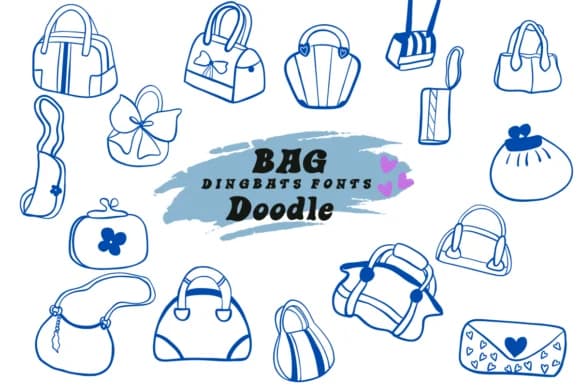 Bag Doodle by Suphitchaya — Dingbats Font