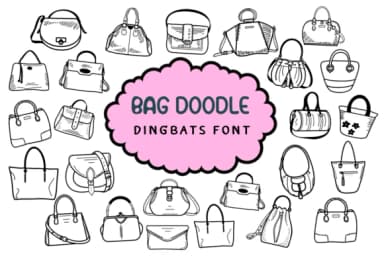 Bag Doodle by Nun Sukhwan — Dingbats Font — thumbnail 1