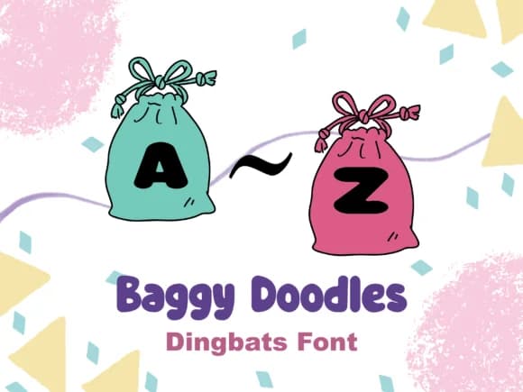 Baggy Doodles by Happy Bamboo — Dingbats Font