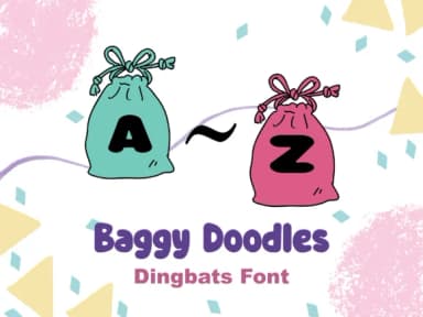 Baggy Doodles by Happy Bamboo — Dingbats Font — thumbnail 1