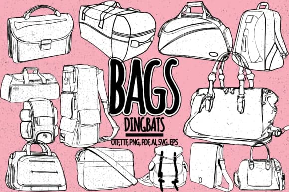 Bags by Minimalistartstudio — Dingbats Font