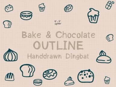 Bake and Chocolate Bite by Apollo no.64 — Dingbats Font — thumbnail 1