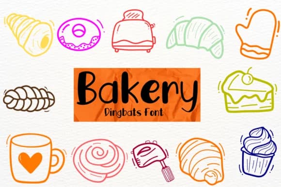 Bakery by Petal Pixels — Dingbats Font