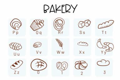 Bakery by Sirinart — Dingbats Font — thumbnail 3