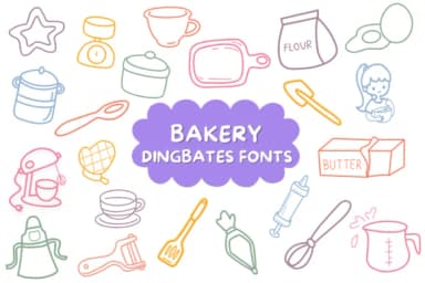 Bakery by Natchuta — Dingbats Font — thumbnail 1