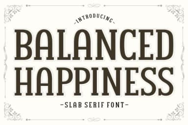 Balanced Happiness by Hendrik (7NTypes) — Slab Serif Font — thumbnail 1