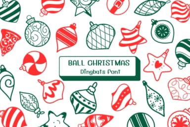 Ball Christmas by Ketsarin — Dingbats Font — thumbnail 1