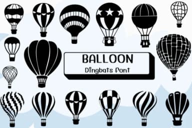 Ballon by Ketsarin — Dingbats Font — thumbnail 1