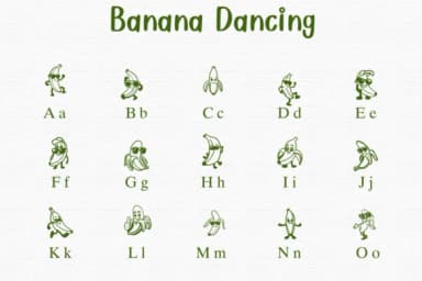 Banana Dancing by Nongyao — Dingbats Font — thumbnail 2